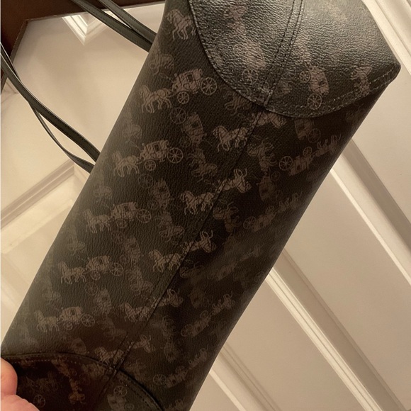 Coach Horse & Carriage Print Reversible City Tote - Black - Picture 9 of 15